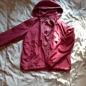 Running jacket rain resistant burgundy size Medium